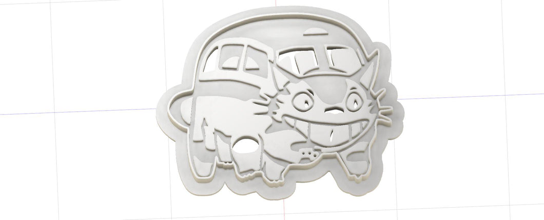 3D Printed Studio Ghibli Cat Bus Cookie Cutter