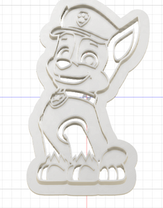 3D Printed Paw Patrol Chase Police Dog Cookie Cutter