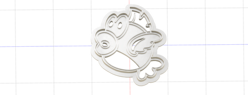 3D Model to Print Your Own Super Mario Cheep Cheep Cookie Cutter DIGITAL FILE ONLY