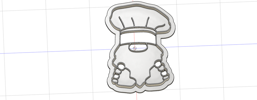 3D Printed Chef Gnome Cookie Cutter