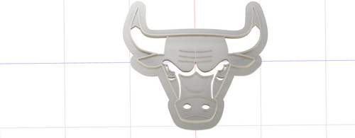 3D Printed Cookie Cutter Inspired by Chicago Bulls Logo