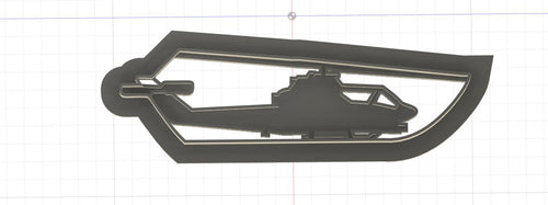 3D Printed US Army Cobra Helicopter Cookie Cutter