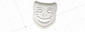 3D Printed Theater Comedy Mask Cookie Cutter