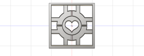 3D Printed Portal Companion Cube Cookie Cutter
