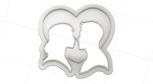 3D Printed Cookie Cutter Inspired by Couple Kissing