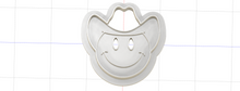 Load image into Gallery viewer, 3D Printed Cowboy Smiley Face Emoji Heart Cookie Cutter