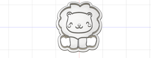 3D Printed Cute Lion Cookie Cutter