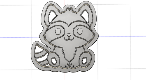 3D Model to Print Your Own Cute Raccoon Cookie Cutter Pack DIGITAL FILE ONLY