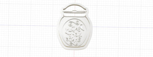 3D Printed Nightmare Before Christmas Deadly Night Shade Jar Cookie Cutter