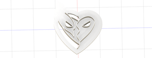 3D Model to Print Your Own Deadpool v Wolverine Heart Cookie Cutter DIGITAL FILE ONLY