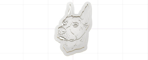 3D Printed Doberman Cookie Cutter