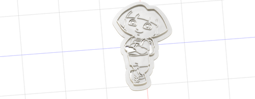 3D Model to Print Your Own Dora the Explorer Cookie Cutter DIGITAL FILE ONLY