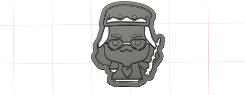 3D Model to Print Your Own Albus Dumbledor Cookie Cutter DIGITAL FILE ONLY