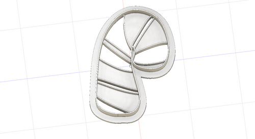 3D Model to Print Your Own Christmas Fat Candy Cane Cookie Cutter DIGITAL FILE ONLY