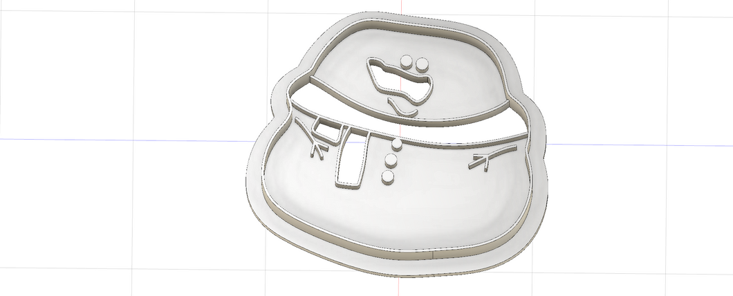 3D Printed Fat Snowman Cookie Cutter