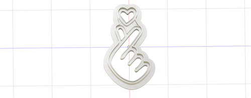 3D Model to Print Your Own Cookie Cutter Inspired by Finger Heart DIGITAL FILE