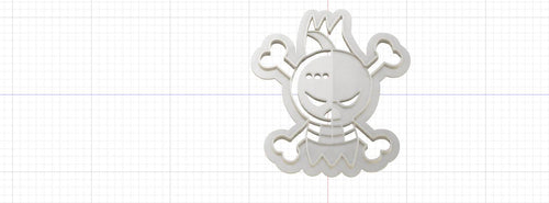 3D Model to Print Your Own One Piece Franky Jolly Roger Pirate FlagCookie Cutter DIGITAL FILE ONLY
