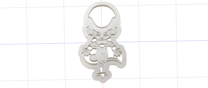 3D Model to Print Your Own Dragon Ball Z Frieza Cookie Cutter DIGITAL FILE ONLY (Copy)
