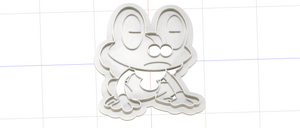 3D Printed Cookie Cutter Inspired by Fan Art of Pokemon Froakie