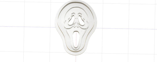 3D Model to Print Your Own Scream's Ghost Face Horror Cookie Cutter DIGITAL FILE ONLY