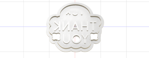 3D Model to Print Your Own Ghost Thank You Cookie Cutter DIGITAL FILE ONLY