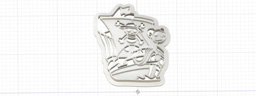 3D Model to Print Your Own One Piece Going Mary Pirate Ship Cookie Cutter DIGITAL FILE ONLY
