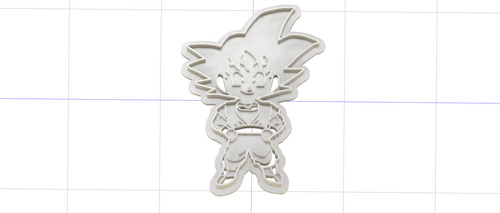 3D Model to Print Your Own Kid Goku Cookie Cutter DIGITAL FILE ONLY