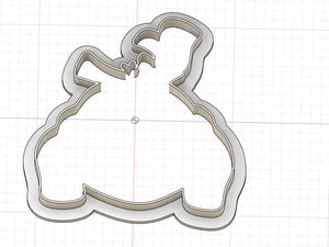 3D Model to Print Your Own Cookie Cutter Inspired by the Grinch Who Stole Christmas Max outline Digital Outline