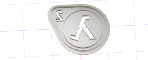 3D Model to Print Your Own Cookie Cutter Inspired by Half-Lafe 2 Logo  DIGITAL FILE ONLY