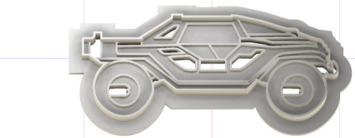 3D Printed Halo Warthog Cookie Cutter