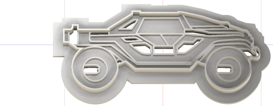 3D Printed Halo Warthog Cookie Cutter