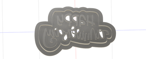 3D Model to Print Your Own Happy Anniversary Cookie Cutter DIGITAL FILE ONLY