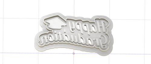 3D Model to Print Your Own Happy Graduation Script Cookie Cutter DIGITAL FILE ONLY