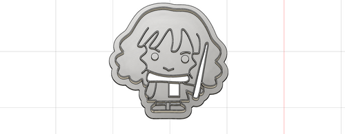 3D Model to Print Your Own Hermoine Granger Cookie Cutter DIGITAL FILE ONLY