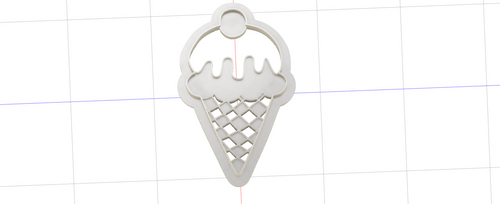 3D Model to Print Your Own Ice-cream Cone Cookie Cutter DIGITAL FILE ONLY (Copy)