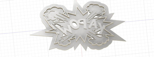 3D Model to Print Your Own Comic Action Word Ka-Pow Cookie Cutter DIGITAL FILE ONLY
