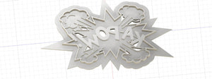 3D Printed Comic Action Word Ka-Pow Cookie Cutter
