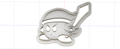 3D Printed Kirby with Link Powers Cookie Cutter