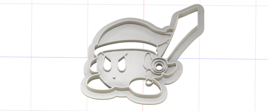 3D Printed Kirby with Link Powers Cookie Cutter