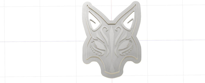 3D Printed Japanese Kitsune Mask Cookie Cutter