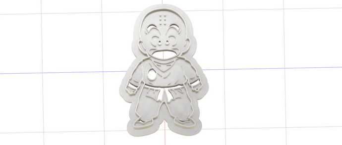3D Model to Print Your Own Dragon Ball Krillin Cookie Cutter DIGITAL FILE ONLY