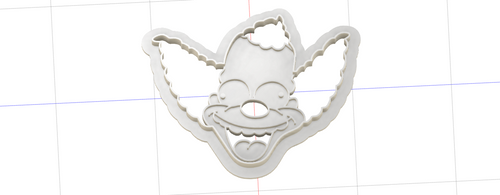 3D Model to Print Your Own Krusty the Clown Cookie Cutter DIGITAL FILE ONLY