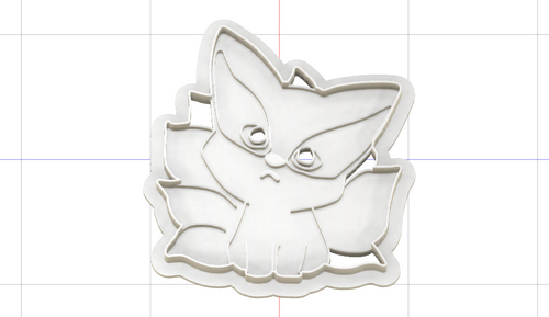 3D Printed Naruto Nine Tails Kurama Cookie Cutter