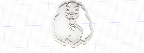 3D Printed Lady and the Tramp's Lady Cookie Cutter