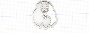 3D Printed Lady and the Tramp's Lady Cookie Cutter