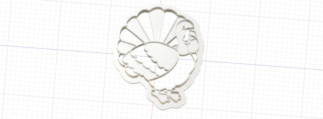 3D Printed Thanksgiving Turkey Cookie Cutter