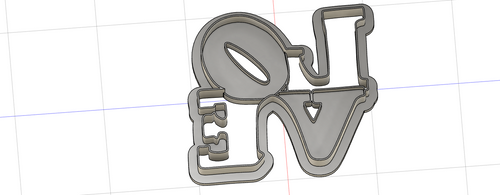 3D Model to Print Your Own Love Word Cookie Cutter DIGITAL FILE ONLY