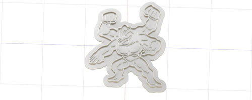 3D Model to Print Your Own Pokemon Machamp Cookie Cutter DIGITAL FILE ONLY