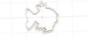 3D Model to Print Your Own Cookie Cutter Inspired by Pokemon Magikarp DIGITAL FILE