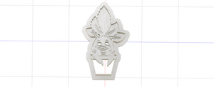 3D Printed Cookie Cutter Inspired by Fan Art of Harry Potter Mandrake